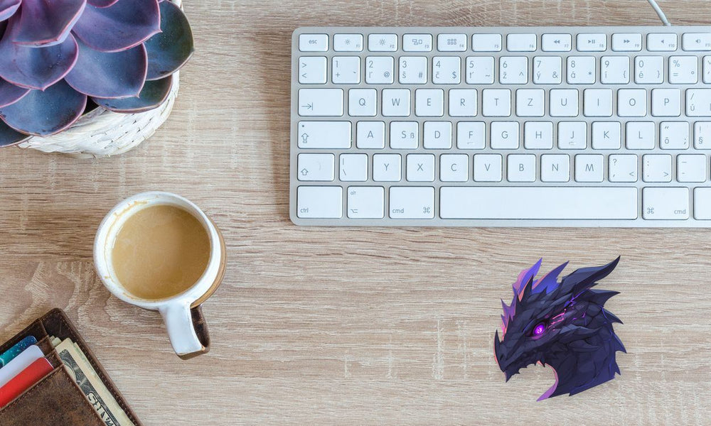 Purple Dragon Glowing Eyes Sticker