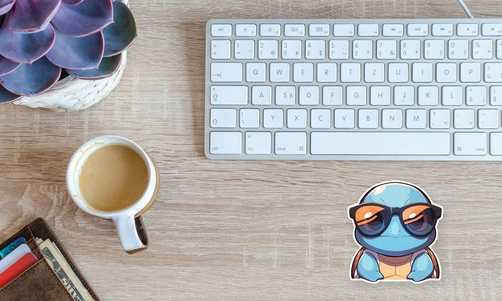 Squirtle Cool Sunglasses Sticker