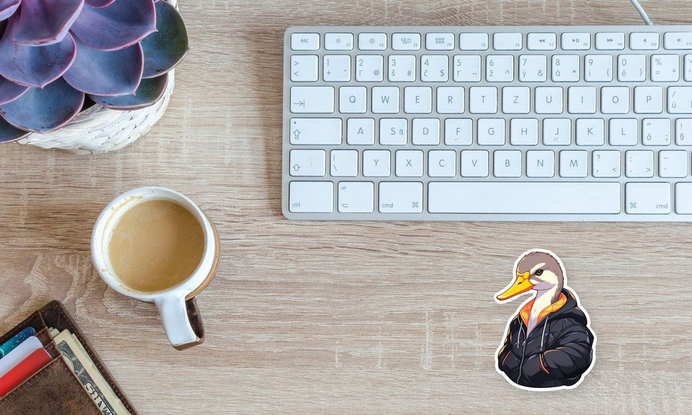 Stylish Goose in a Sweatshirt Sticker