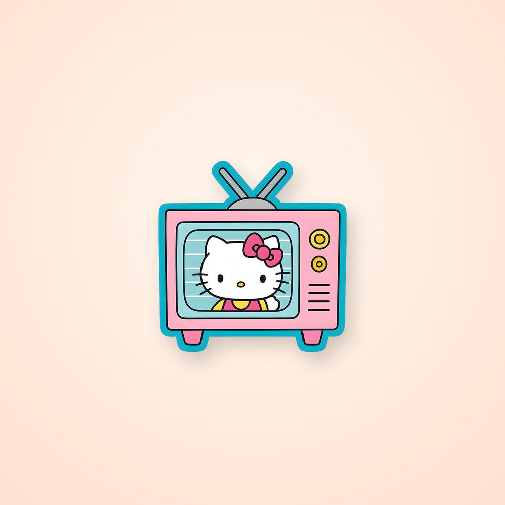 Hello Kitty Retro TV Sticker
