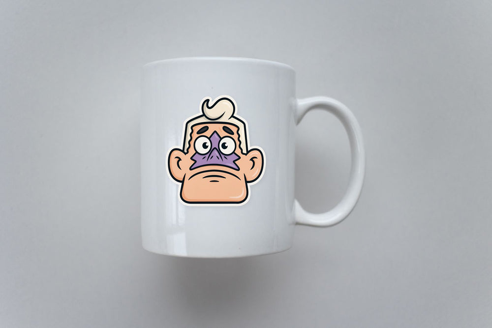 Mermaid Man Spongebob Face Sticker