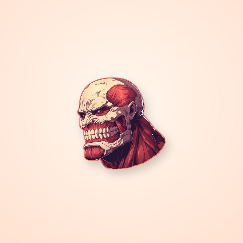 Anime Titan Head Aot Sticker