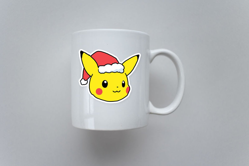 Pikachu Santa Hat Christmas Kawaii Sticker