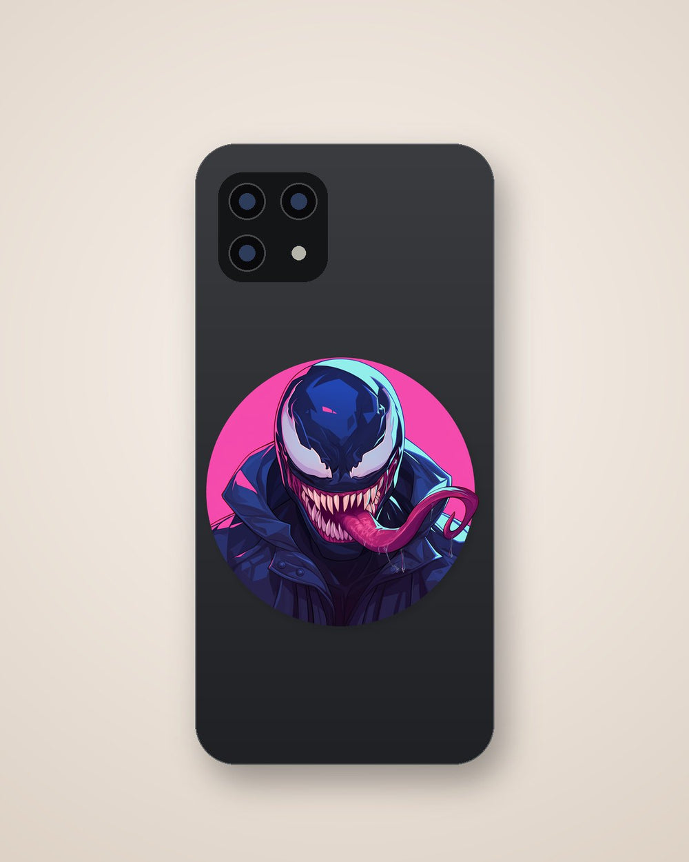 Tongue-Out Venom Round Sticker