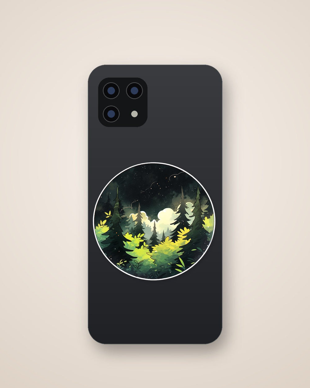 Forest and Night Sky Aesthetic Sticker
