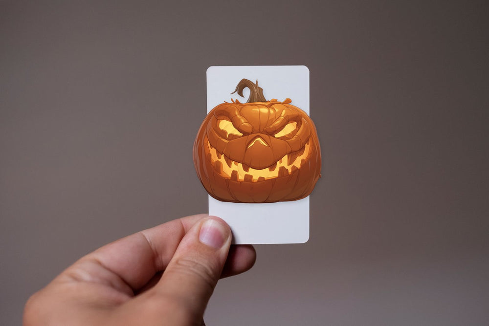 Spooky Jack-O-Lantern Halloween Sticker