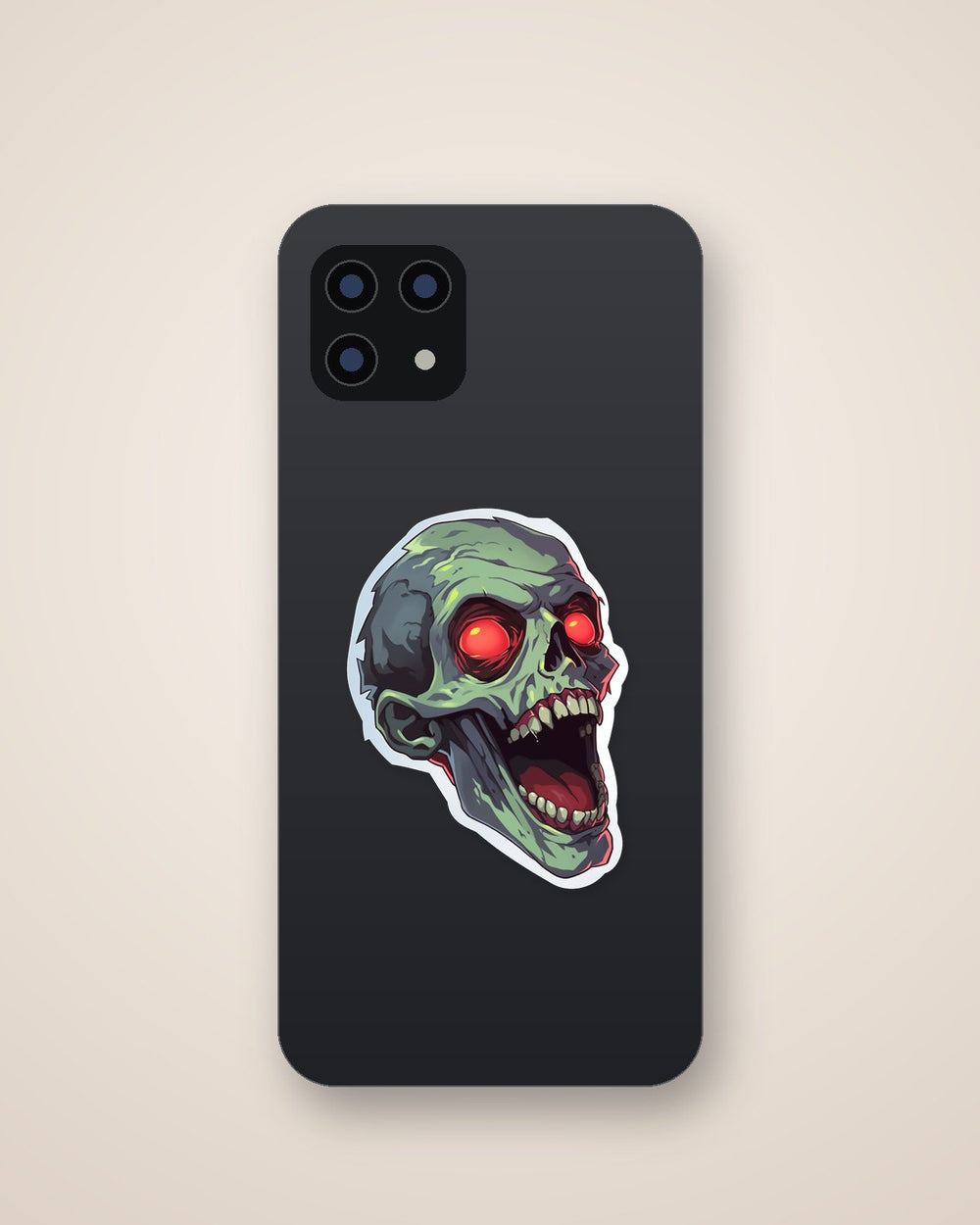 Halloween Spooky Zombie Head Sticker