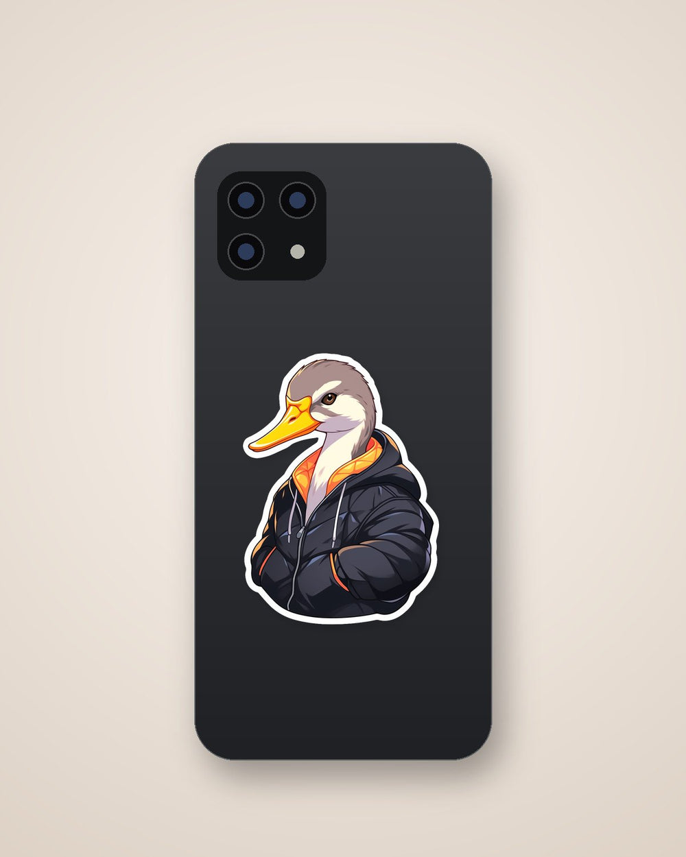 Stylish Goose in a Sweatshirt Sticker