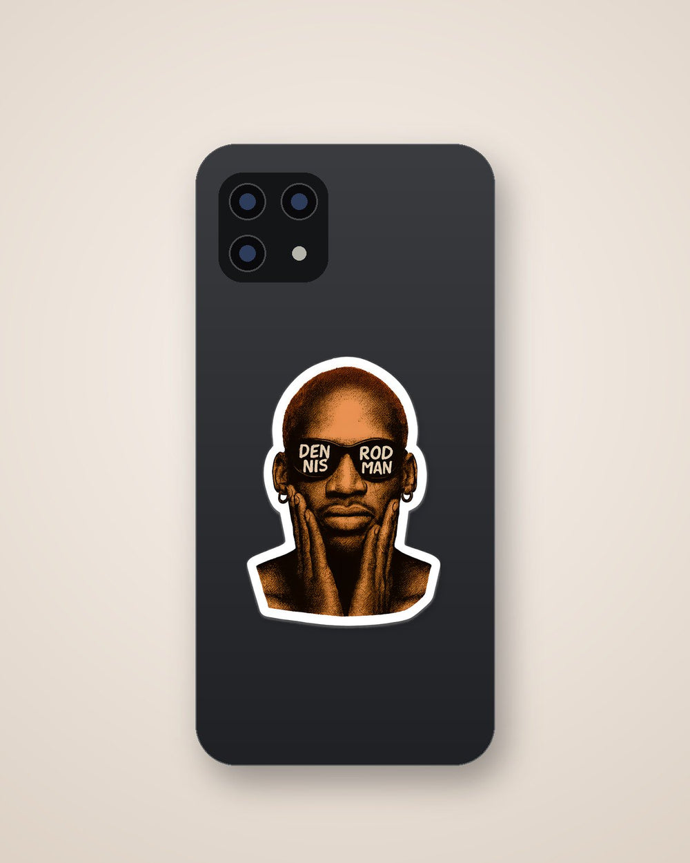 Dennis Rodman Portrait Sunglasses Sticker