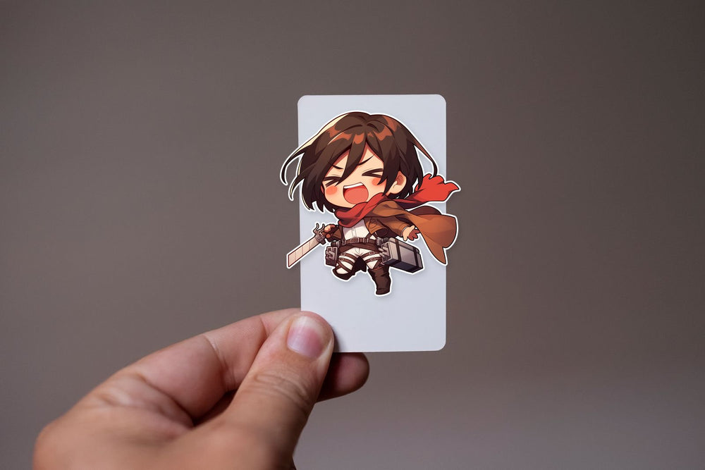 Happy Mikasa Attack on Titan Sticker