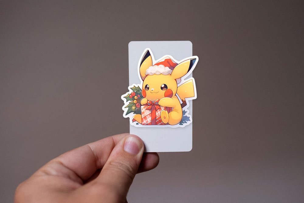 Pikachu in Hat Christmas Gift Sticker