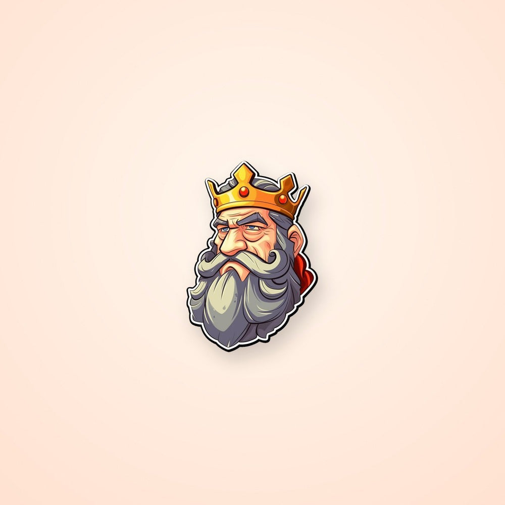 Aged King Head Sticker