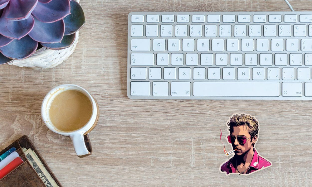 Tyler Durden with Cigarette Sticker