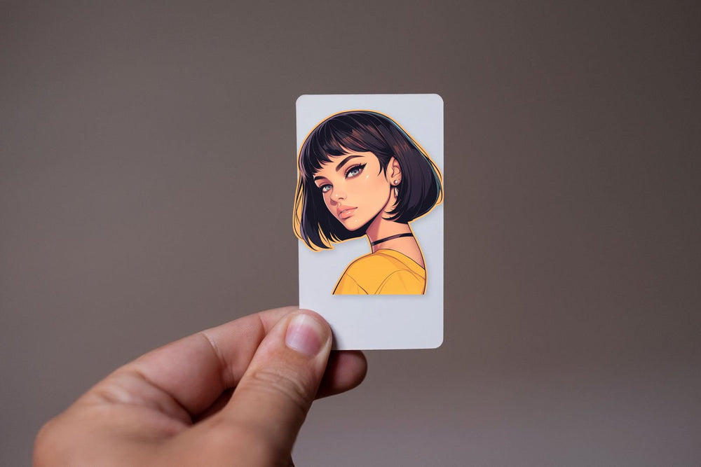 Anime Girl Short Hair Sticker