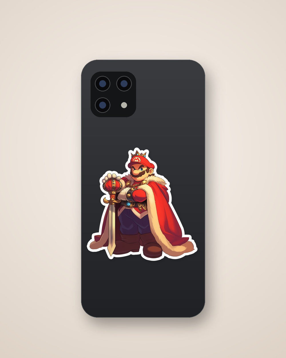 Super Mario King Royal Crown Fantasy Sticker