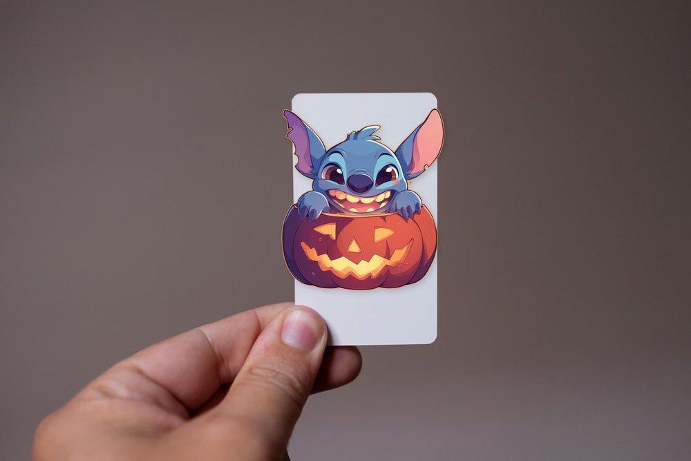 Stitch Halloween Pumpkin Sticker