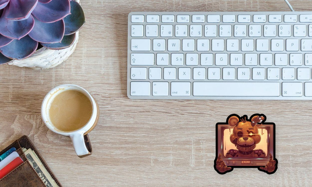 Fnaf Freddy TV Screen Horror Sticker