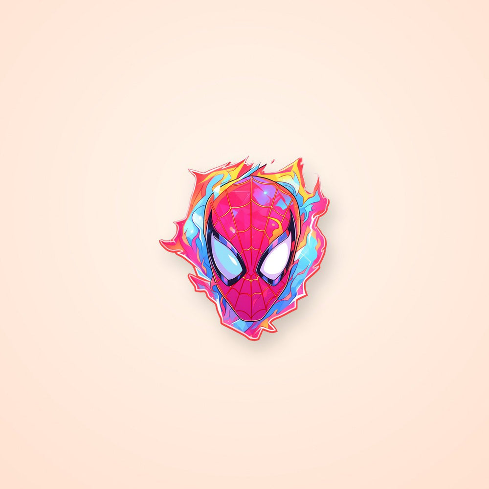 Spider-Man Bright Flame Head Sticker
