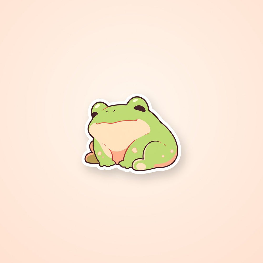 Cute Green Frog Sticker