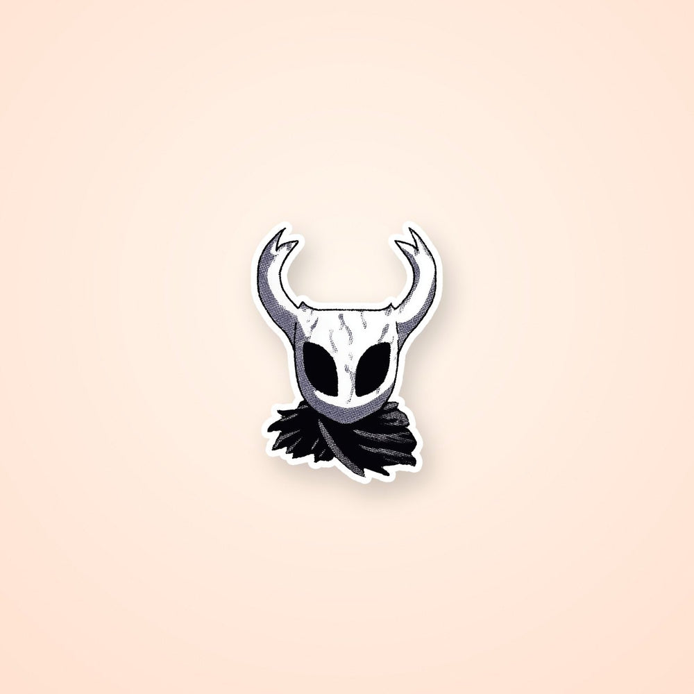 Dark Horned Mask Hollow Knight Sticker