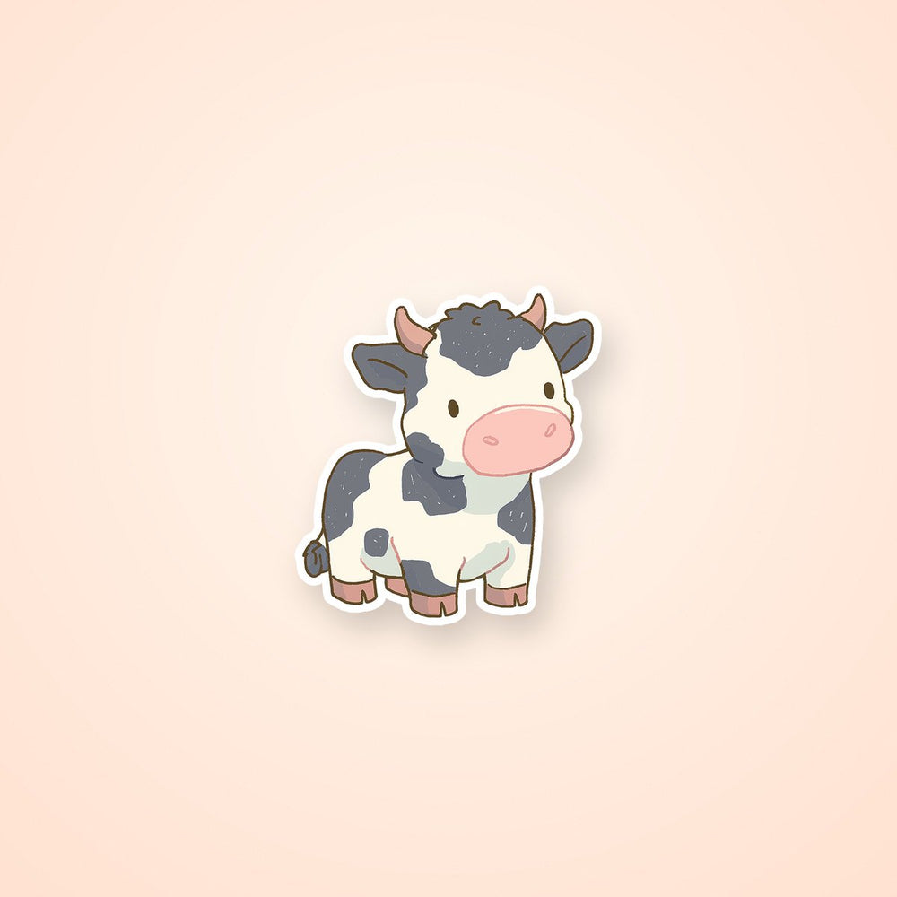 Cute Chibi Cow Pastel Farm Animal Sticker