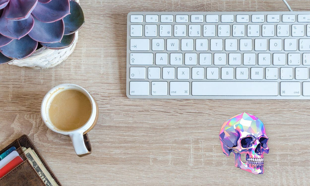 Colorful Crystal Skull Sticker