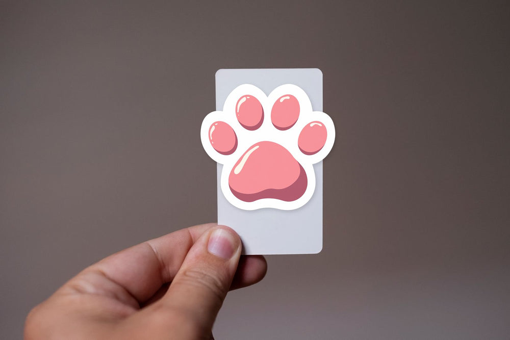Pink Cute Paw Sticker