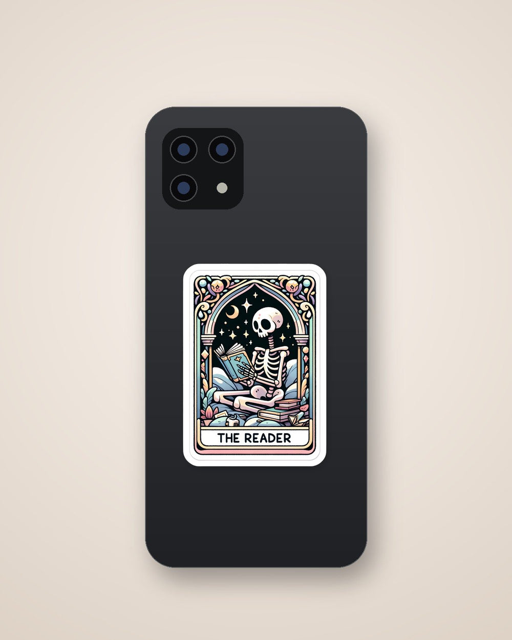 Skeleton Tarot the Reader Sticker