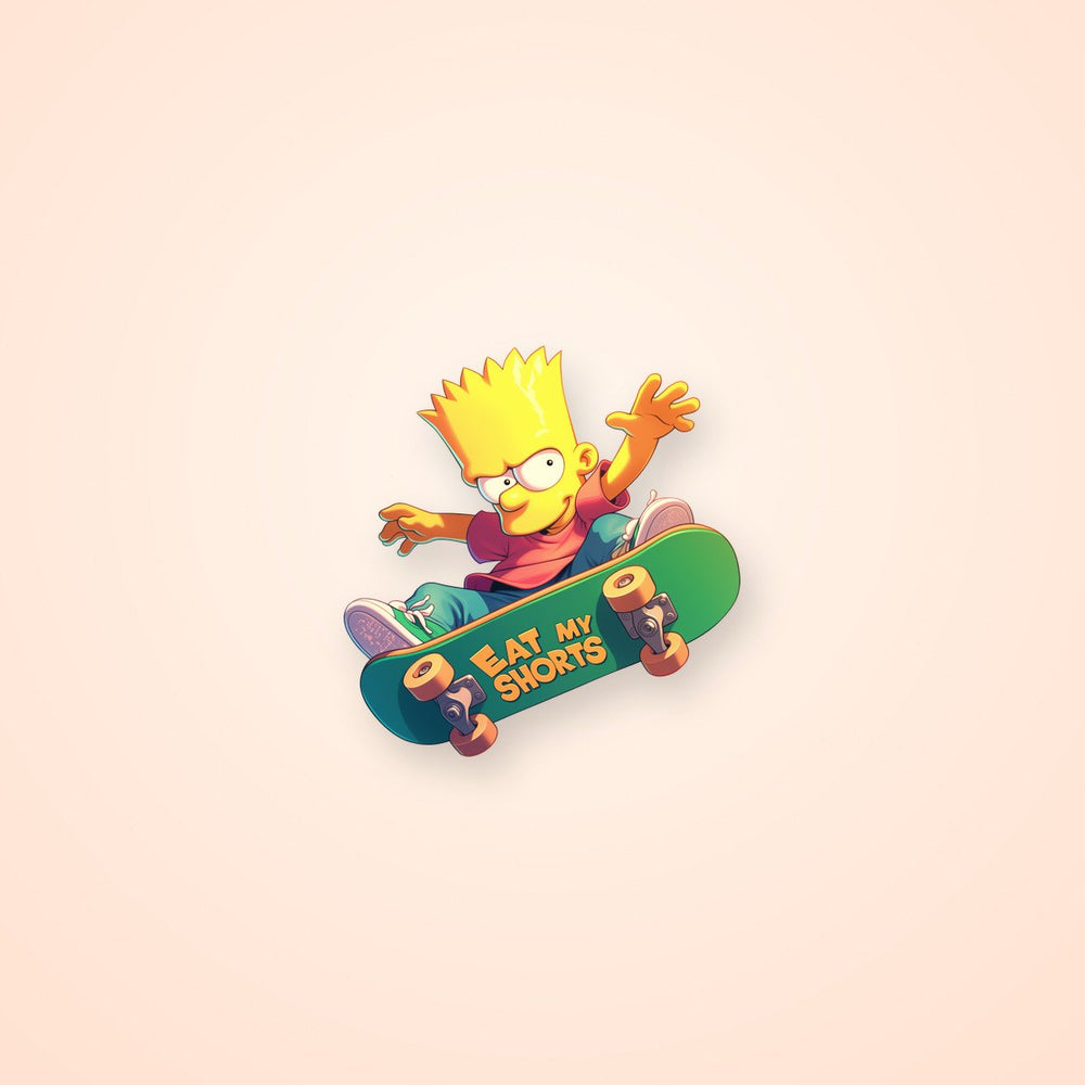 Bart Simpson Skateboard Sticker