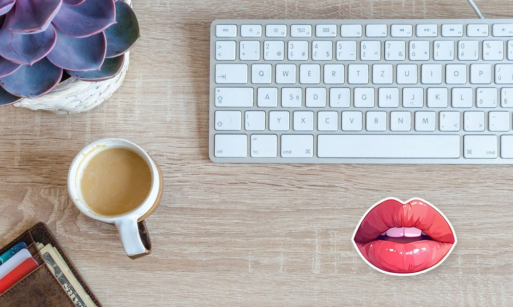 Bold Lips Print Sticker