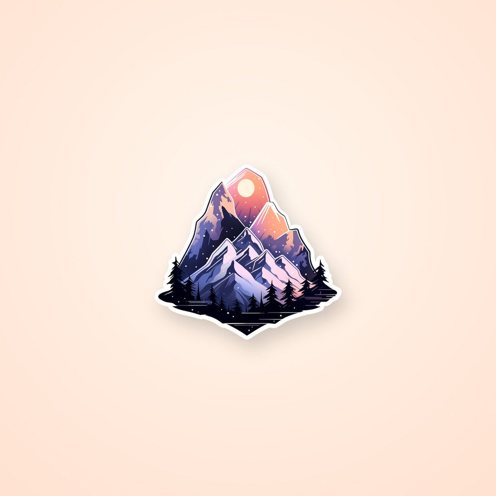 Winter Mountains Aesthetic Sticker