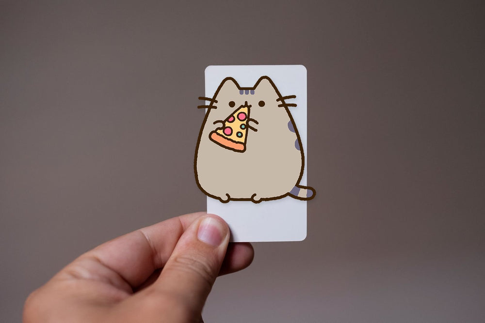 Pusheen the Cat Eating Pizza Sticker
