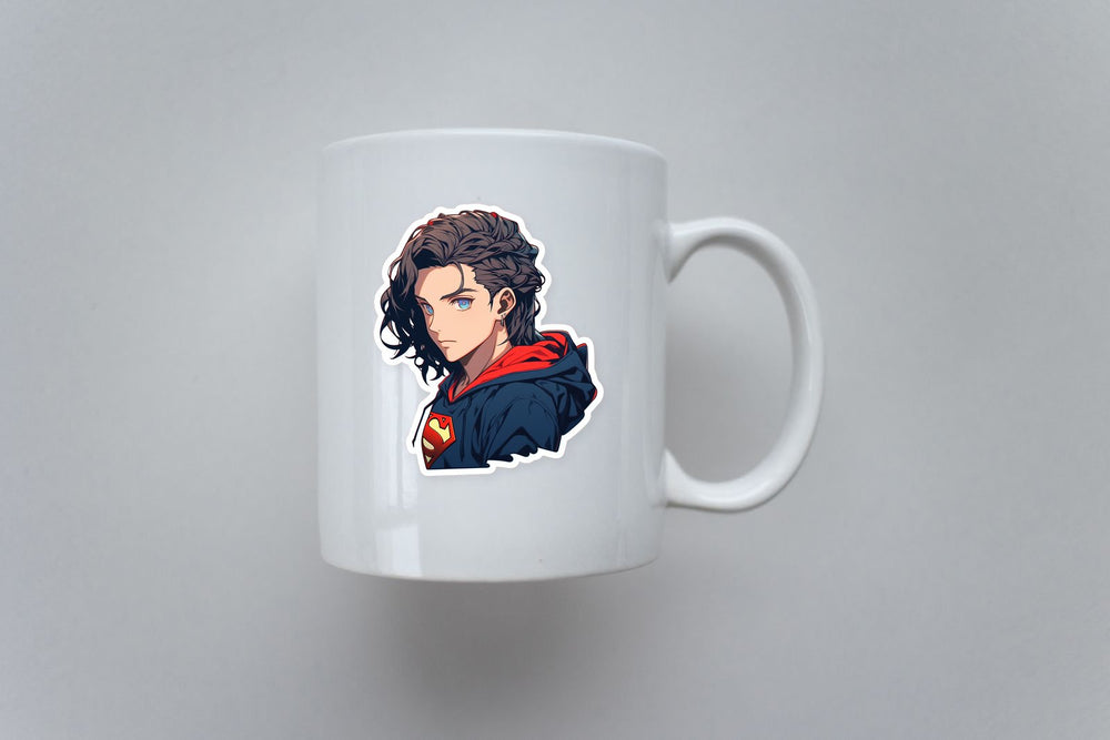 Girl in Superman Hoodie Sticker