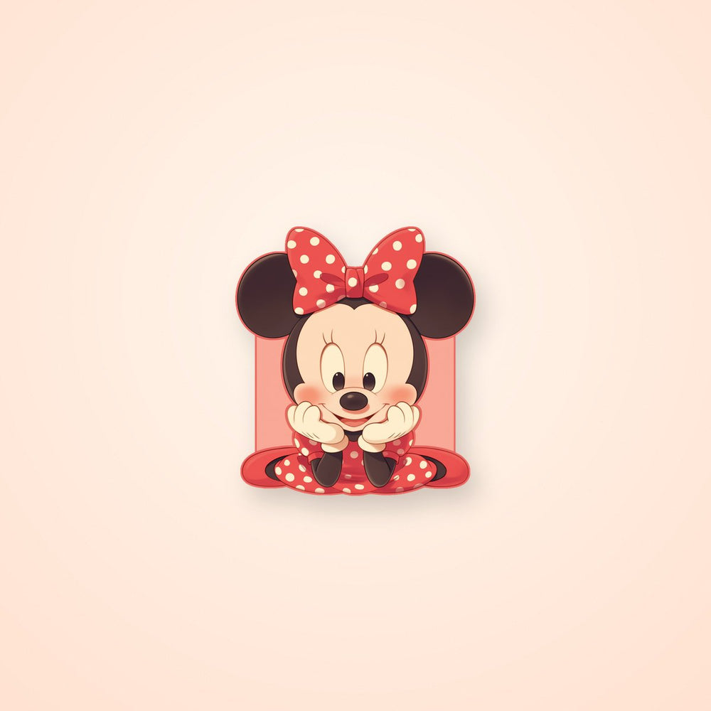 Minnie Mouse Shy with Bow Sticker