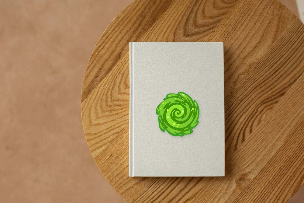 Rick & Morty Green Portal Swirl Sticker
