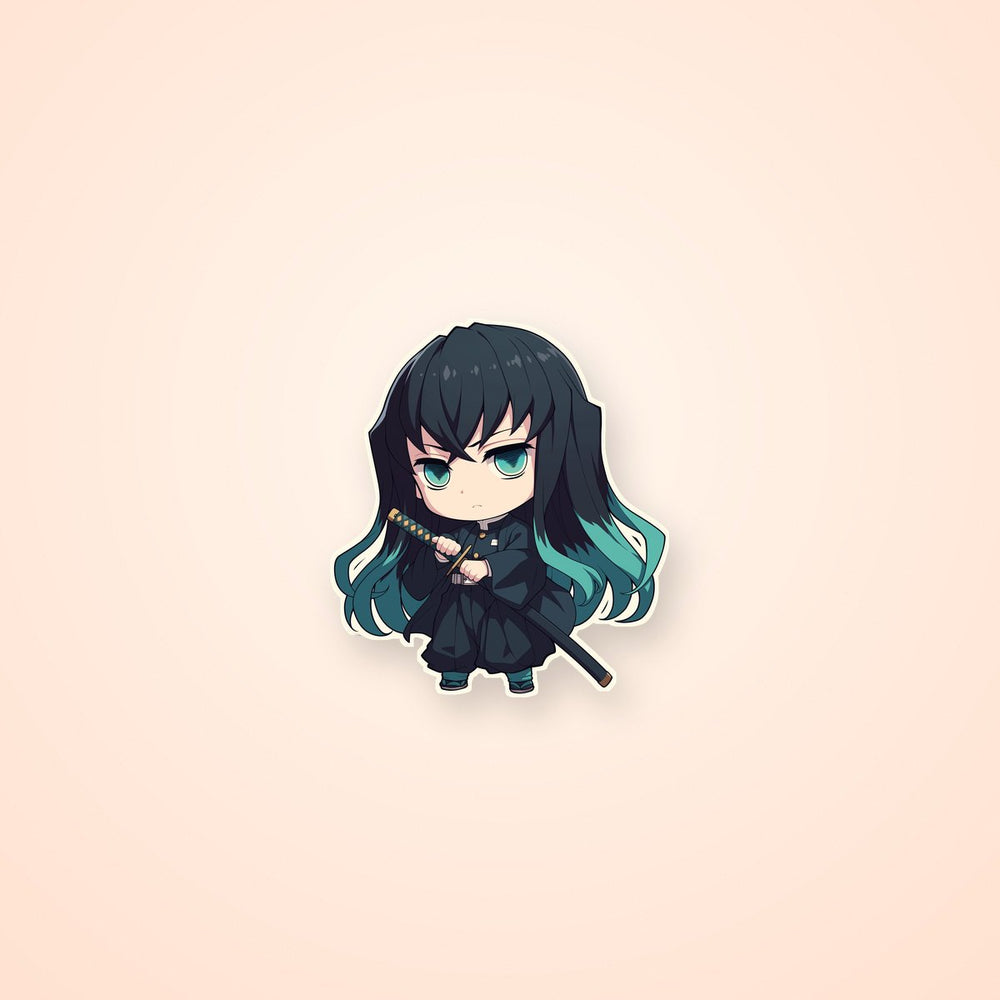 Demon Slayer Chibi Muichiro Calm Sticker