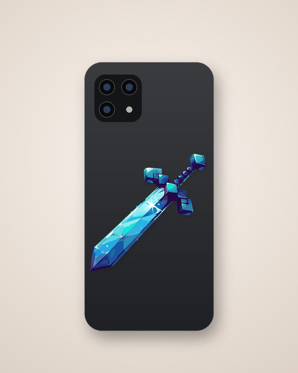 Minecraft Blue Diamond Sword Sticker