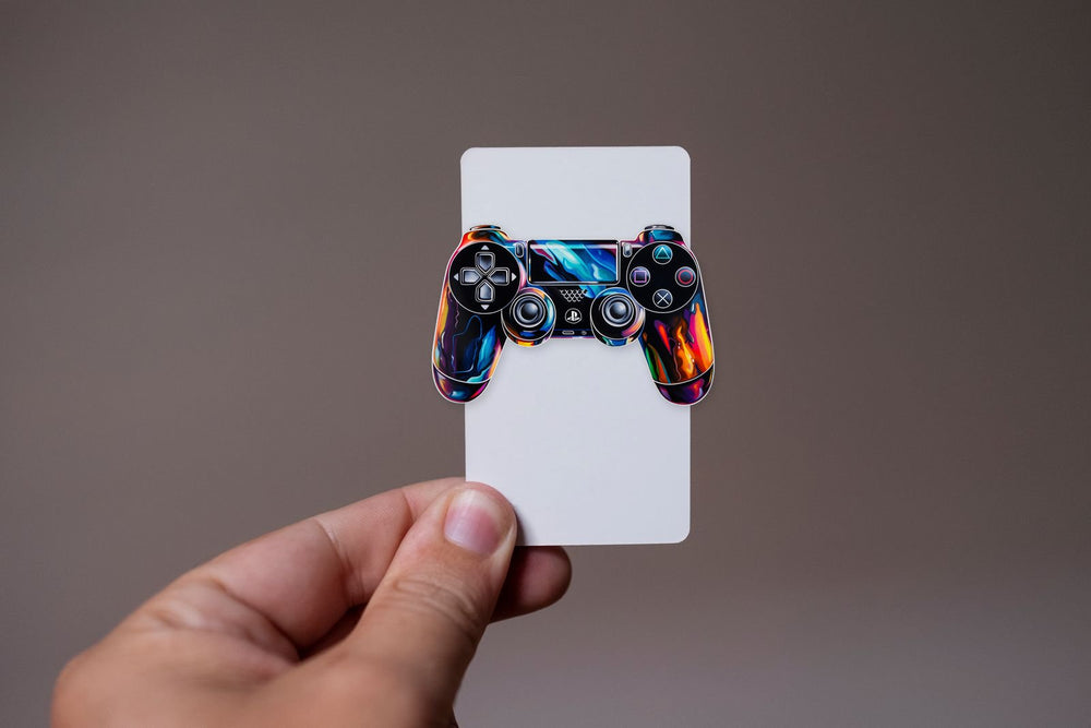 Ps4 Dualshock in Multicolored Flames Sticker