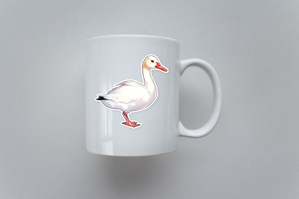 Aesthetic White Goose Sticker