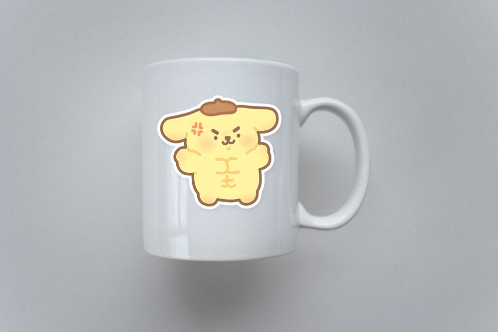 Pompompurin Muscle Funny Sticker