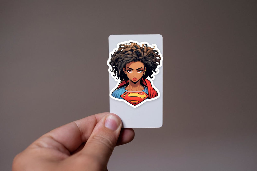 Afro Supergirl Sticker