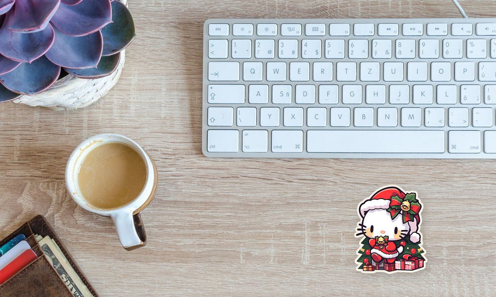 Cute Hello Kitty in Santa Claus Costume Sticker