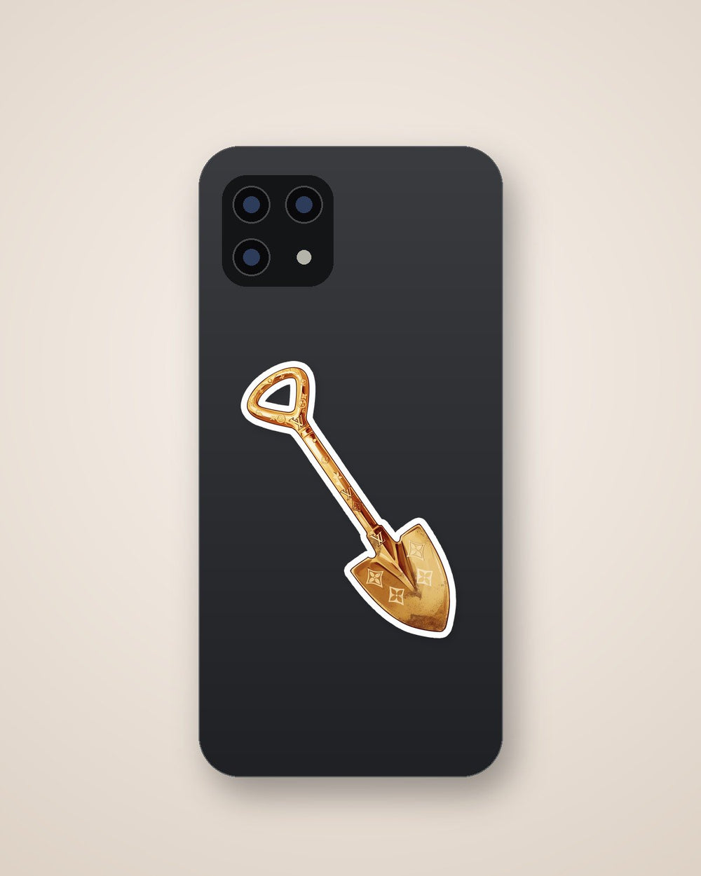 Gold Louis Vuitton Shovel Sticker