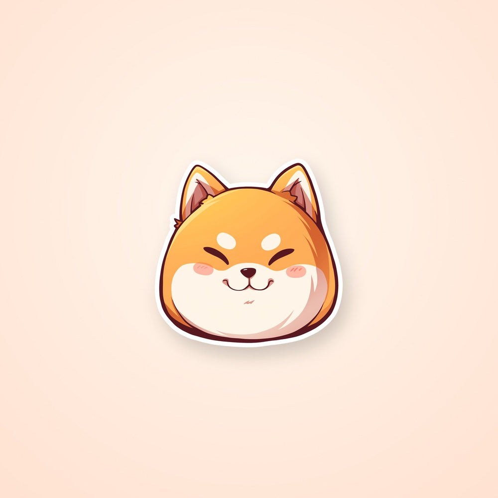 Cute Doge Head Sticker