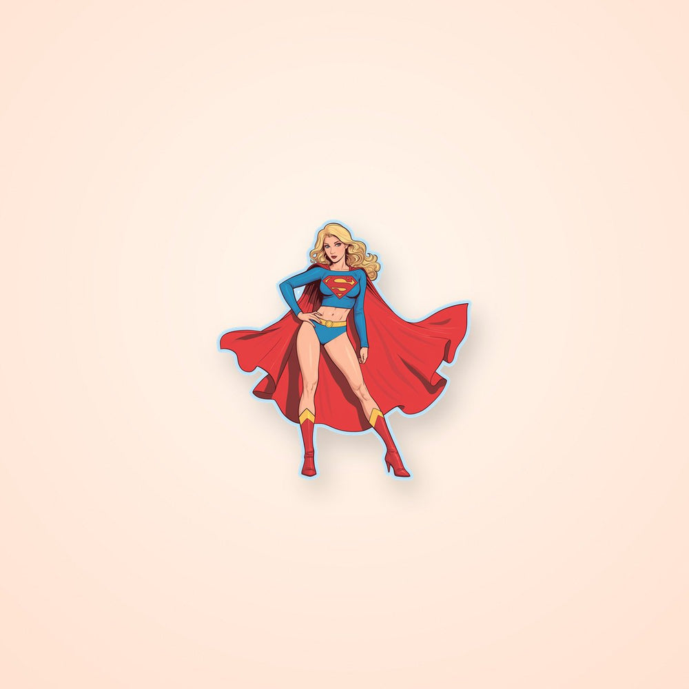 Supergirl Retro Comix Sticker