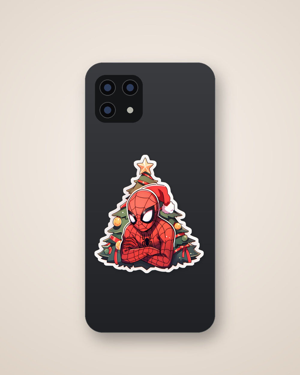 Spider-Man & Christmas Tree Sticker