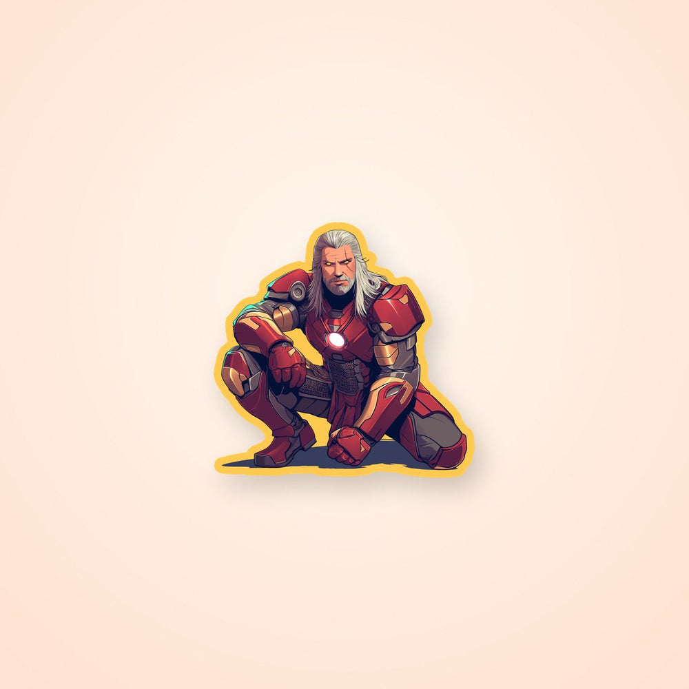 Witcher in Iron Man Armor Sticker