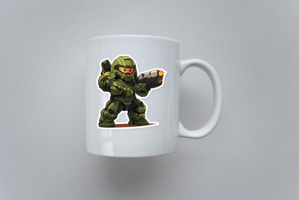 Chibi Doom Slayer Armor Sticker