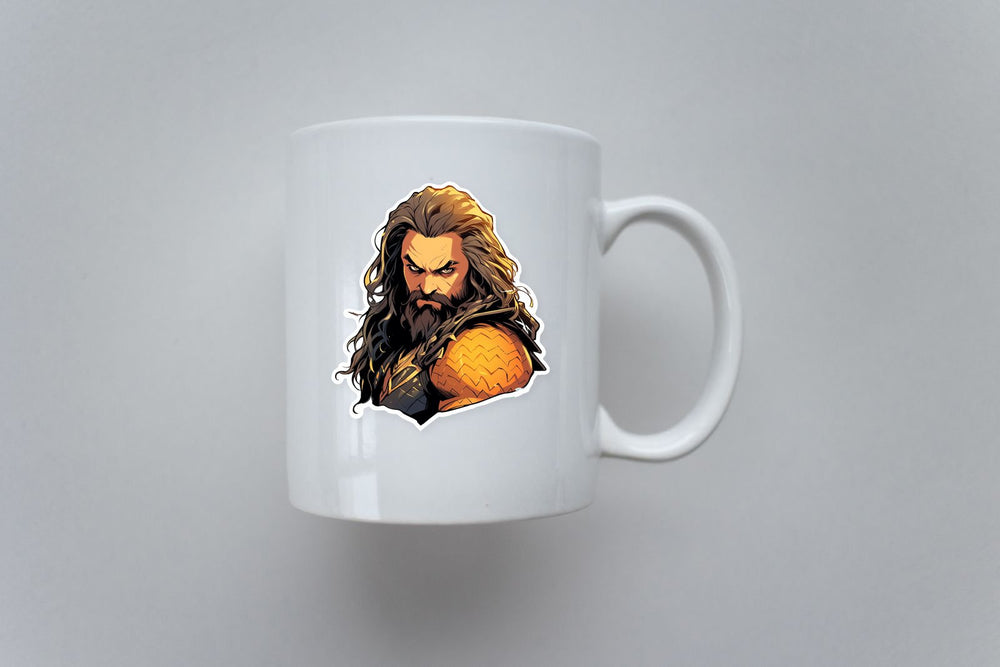 Aquaman Jason Momoa Art Sticker