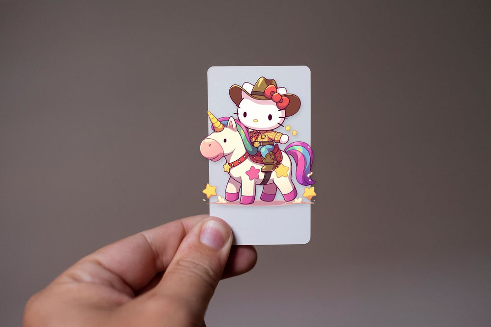 Hello Kitty Cowgirl on Unicorn Sticker